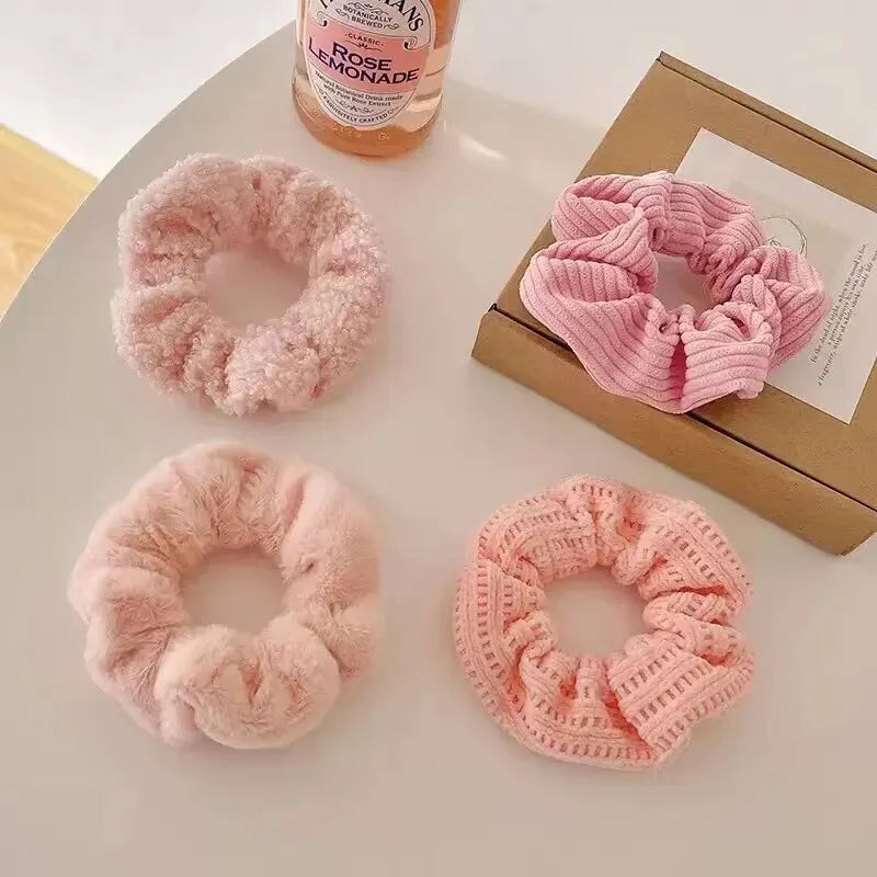 Plush Scrunchie Set – 7 or 21 Soft Hair Ties for Women & Girls