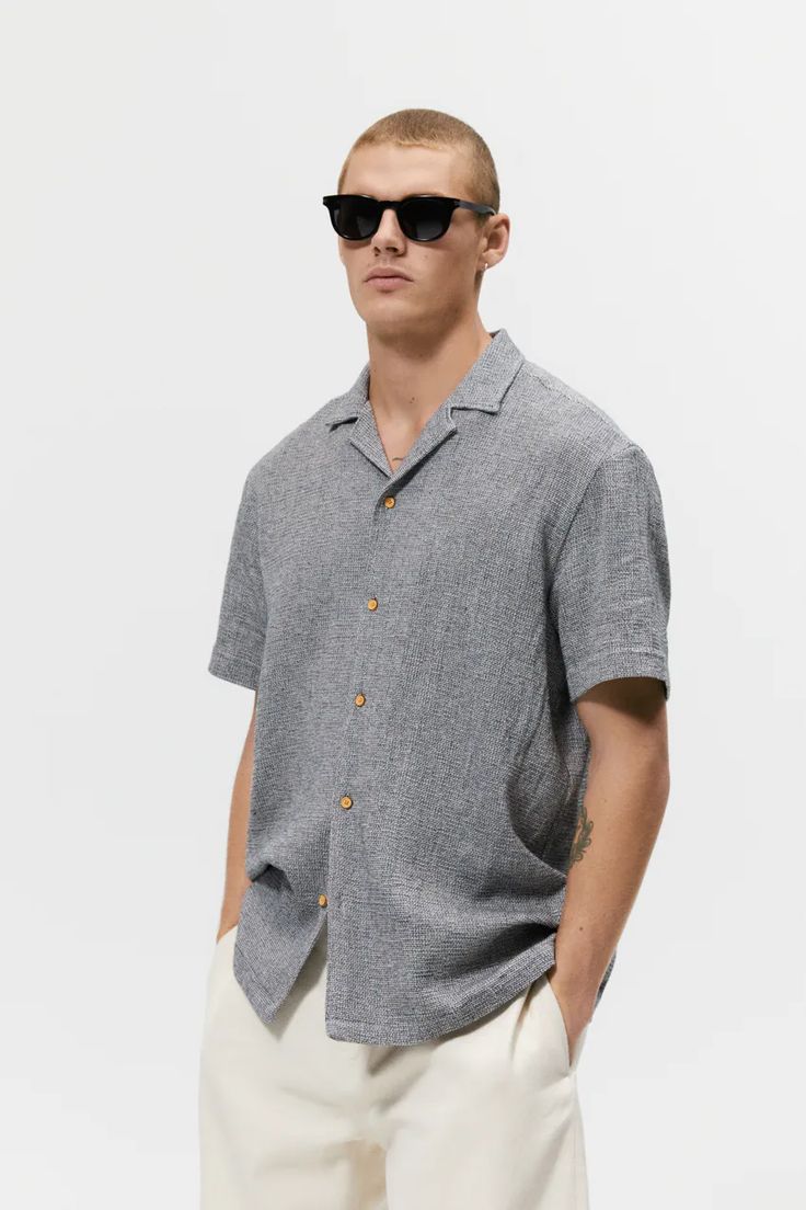 Breezy Vibe – Men's Cotton Linen Beach Shirt